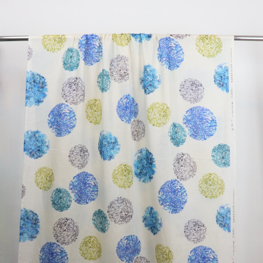 yui floral print cotton linen fabric kokka EGX-6411-1A