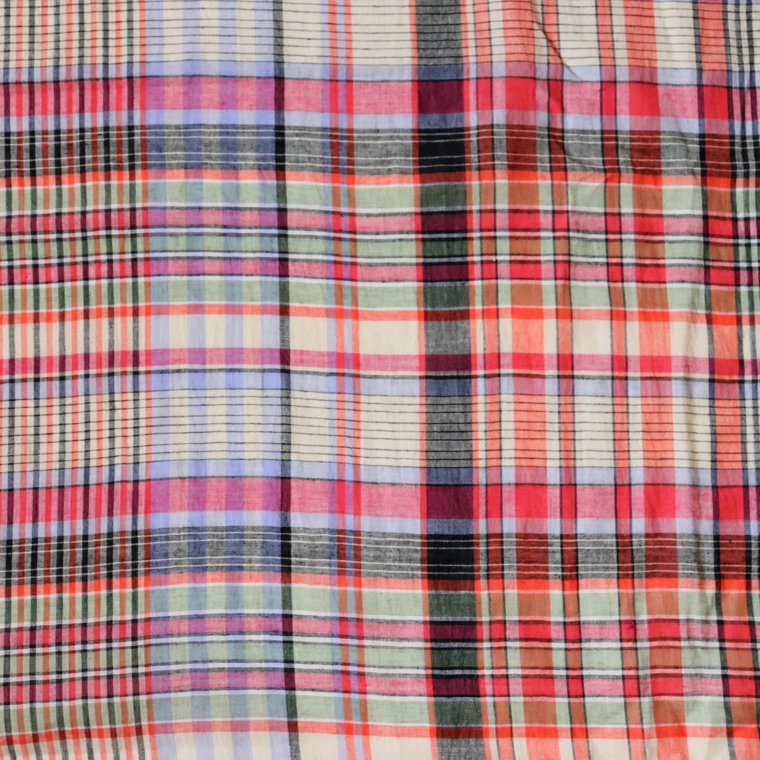 red and black check handloom cotton fabric gamcha design