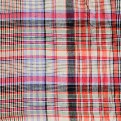 red and black check handloom cotton fabric gamcha design