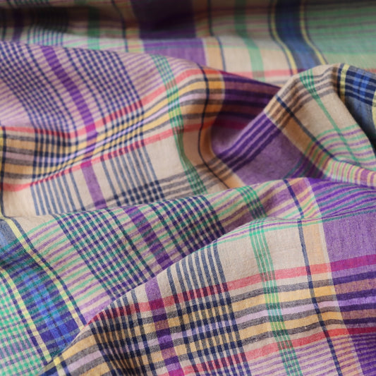 Swatch — Plummy Check Handloom Cotton
