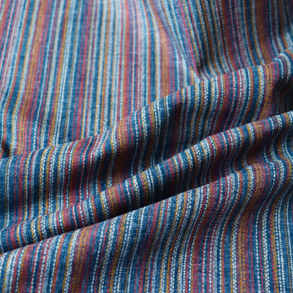 Striped Dobby Japanese Cotton Print — Navy