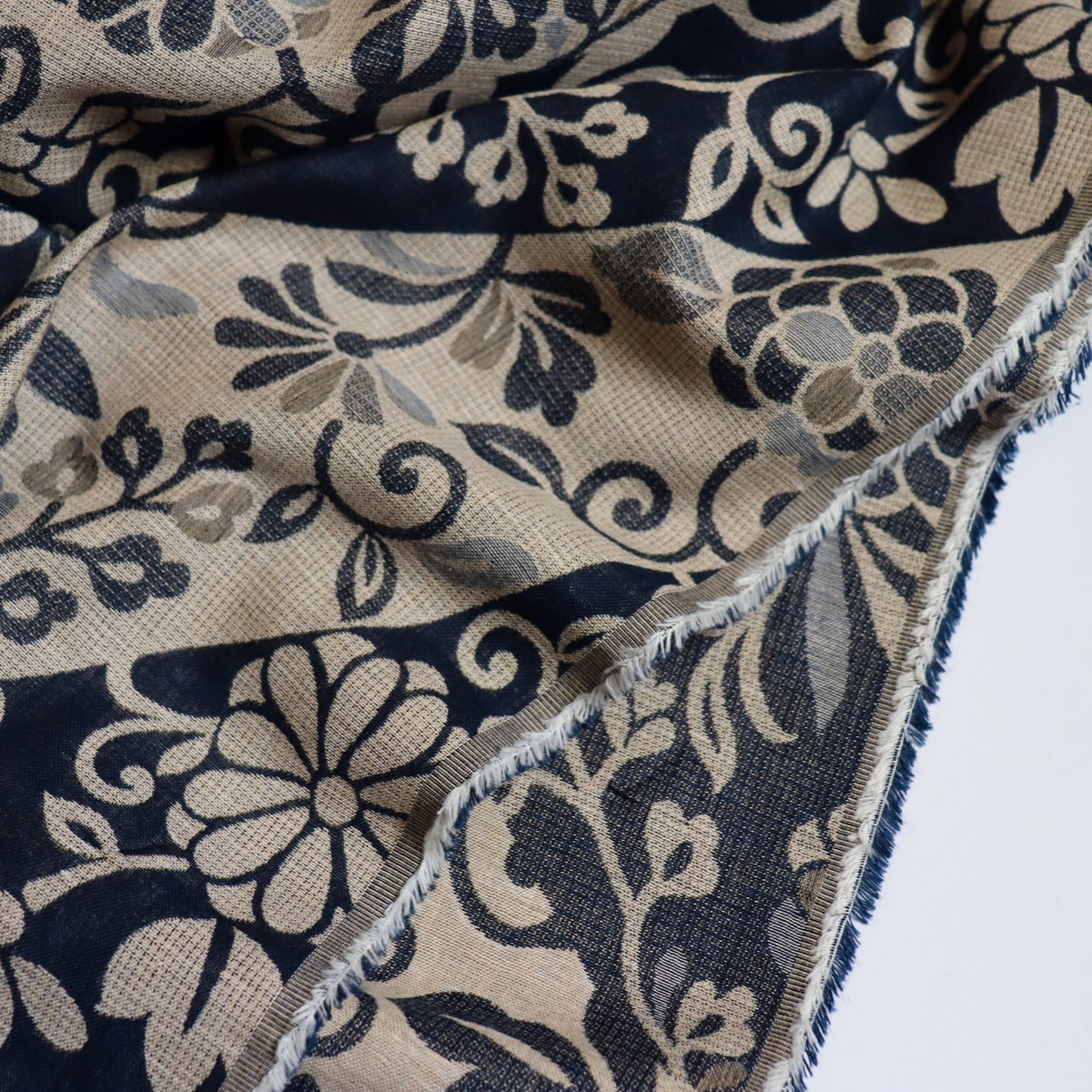 Swatch — Rippling Floral Japanese Cotton Jacquard