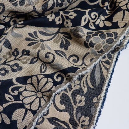 Rippling Floral Japanese Cotton Jacquard