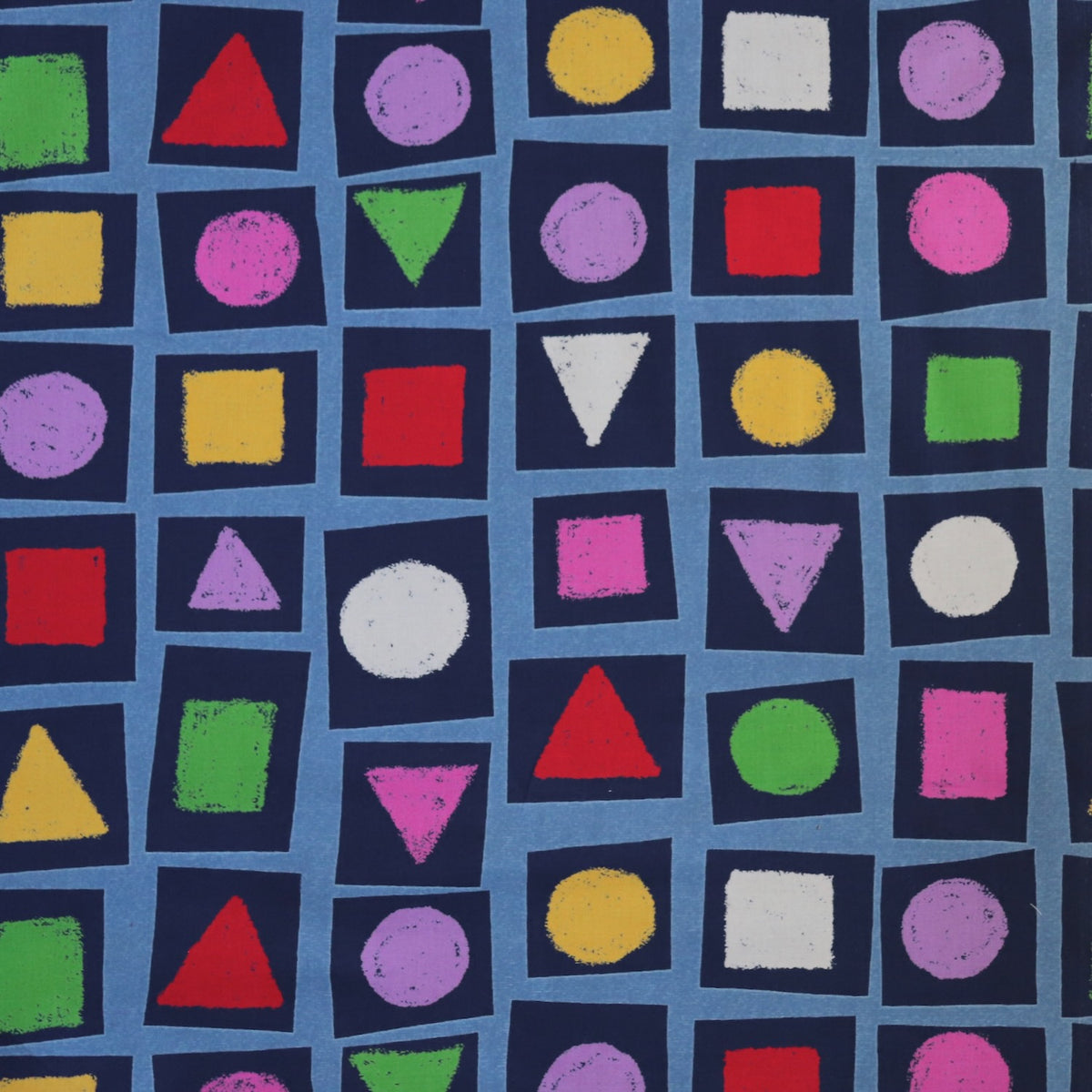 colorful shapes geometric print fabric cotton broadcloth made in Japan