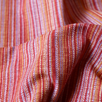 Striped Dobby Japanese Cotton Print — Red