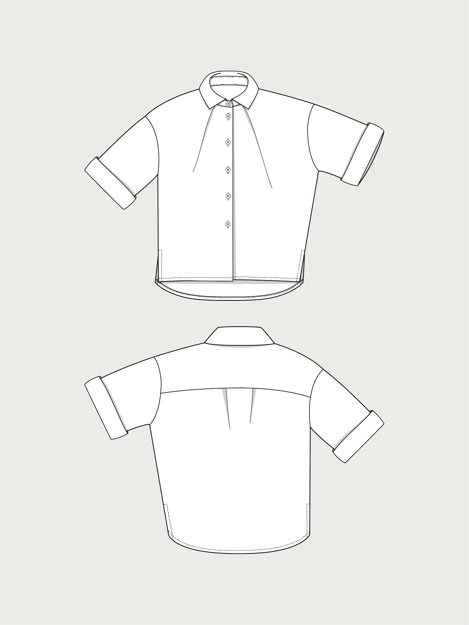 Front Pleat Shirt sewing pattern by The Assembly Line