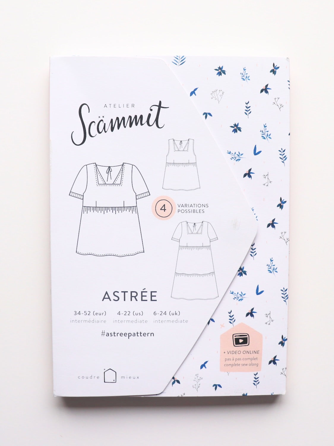 astree top or dress sewing pattern by atelier scammit