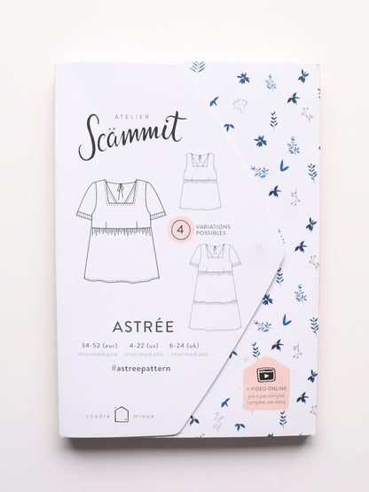 astree top or dress sewing pattern by atelier scammit