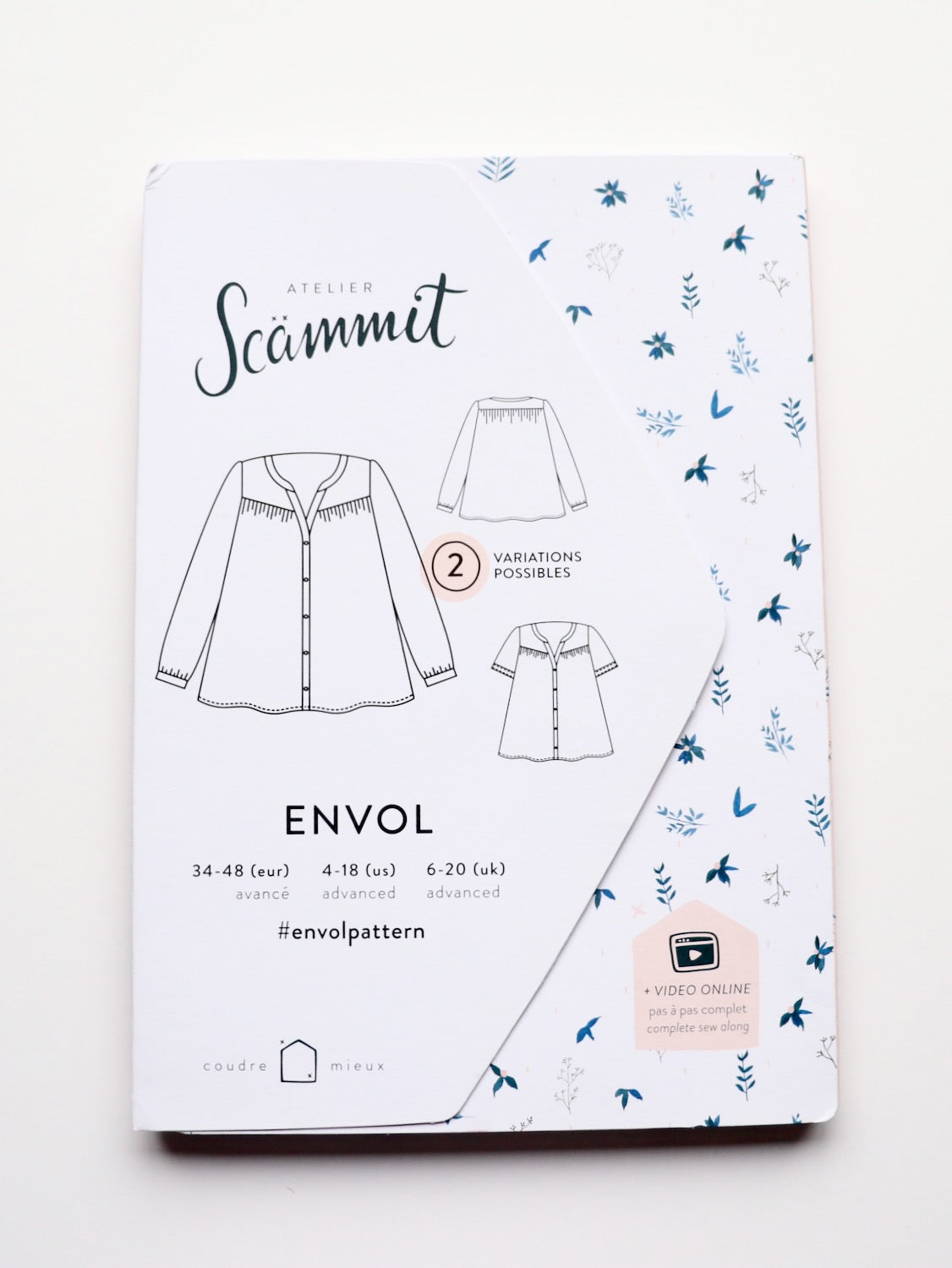 envol top or blouse sewing pattern by atelier scammit