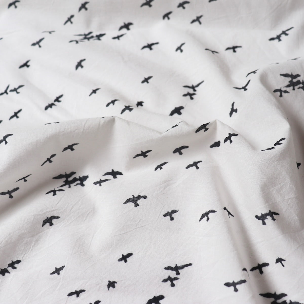 Swatch — Brahma Karma Block Print — Black Birds