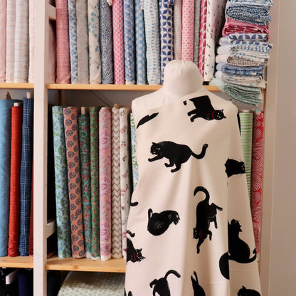 Black Cat Japanese Cotton — Natural