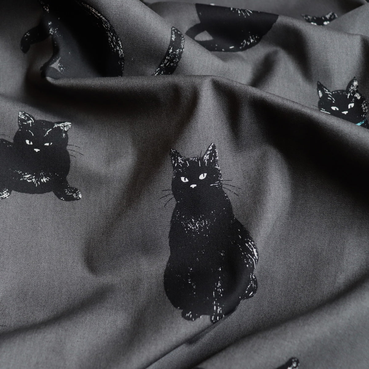 Black Cat Japanese Cotton — Slate Gray