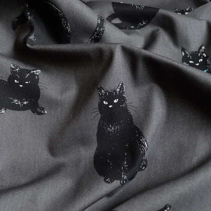 Black Cat Japanese Cotton — Slate Gray