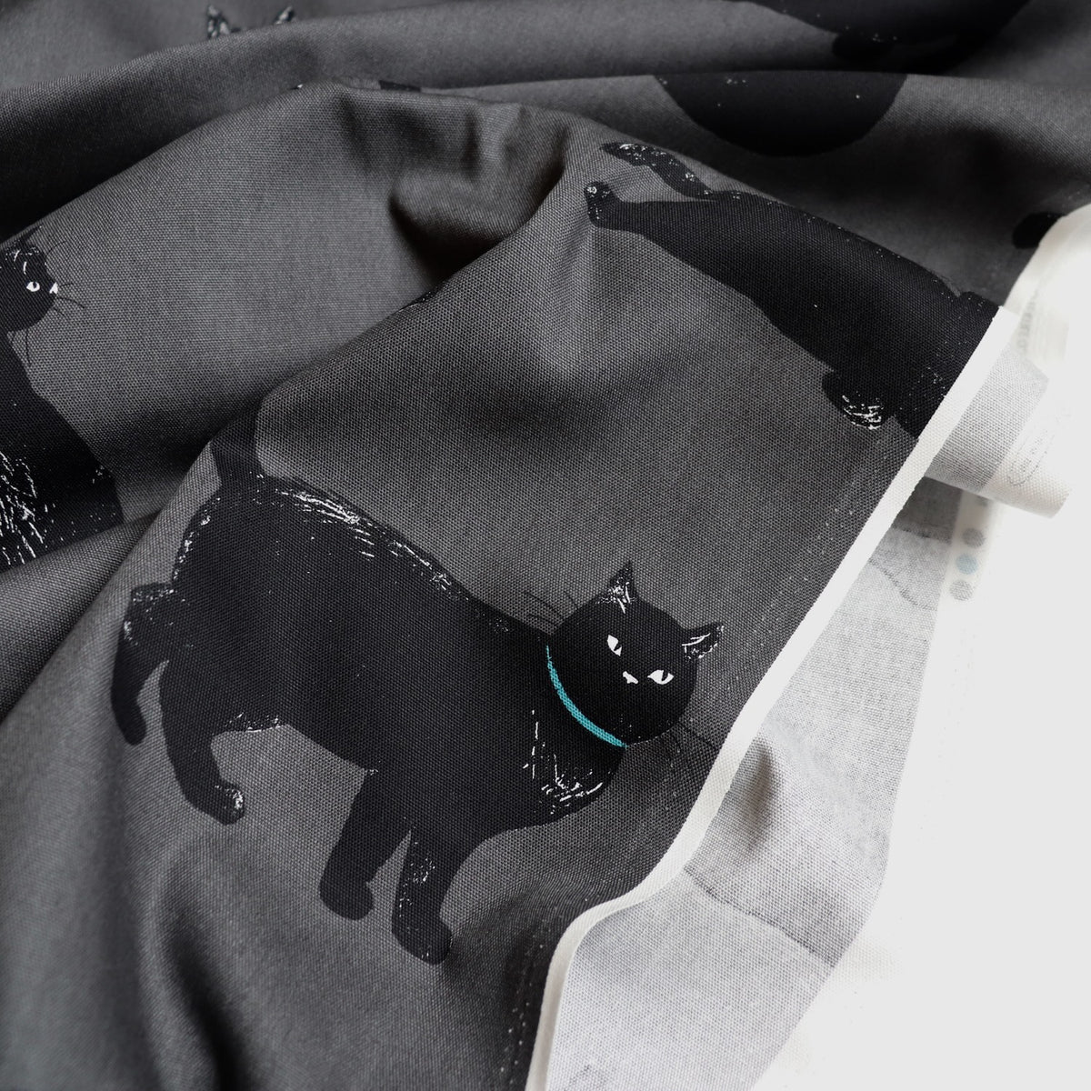 Black Cat Japanese Cotton — Slate Gray