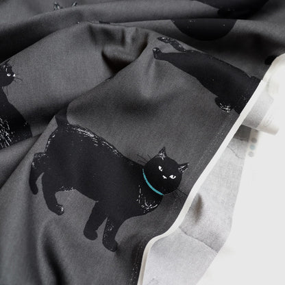 Black Cat Japanese Cotton — Slate Gray