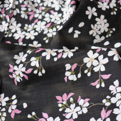 Sakura Cotton Dobby — Black