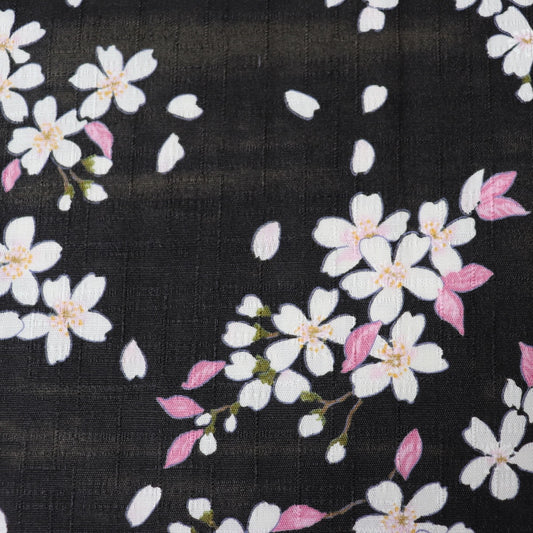Sakura Cotton Dobby — Black