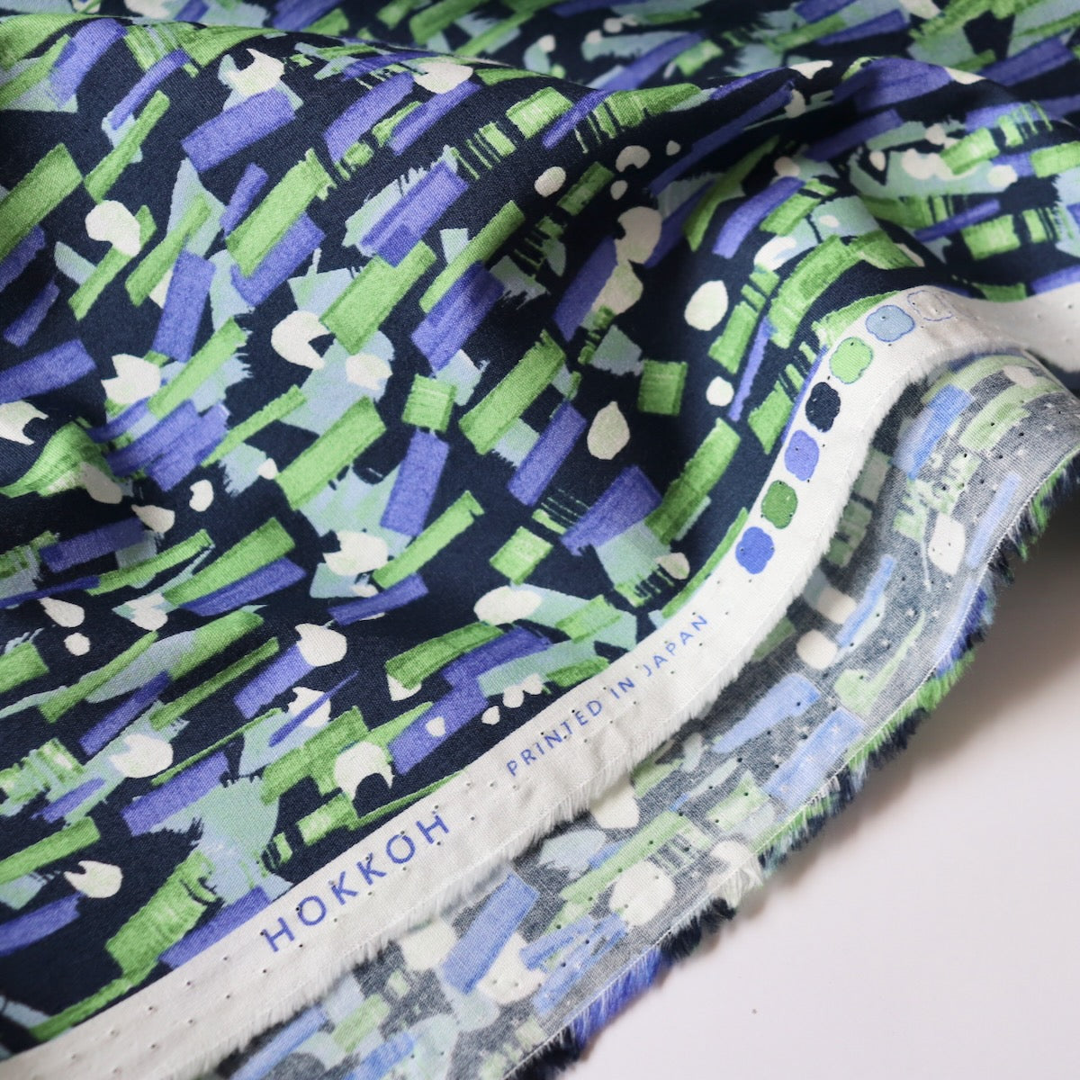 Highlighter Cotton Shirting — Blue-Black