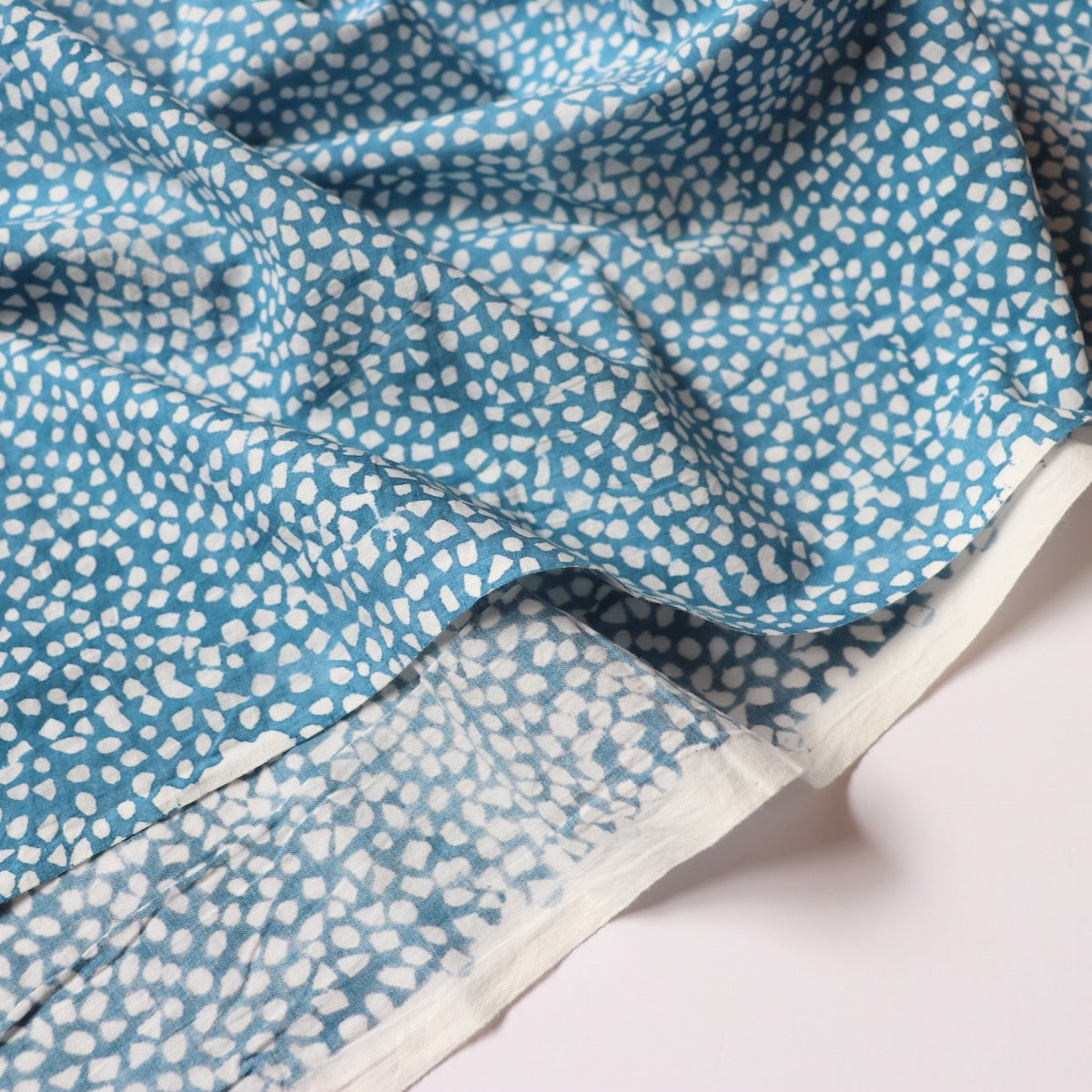 Swatch — Brahma Karma Block Print — Blue Texture