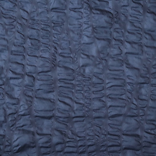 salt processed japanese cotton lawn fabric navy blue crinkle shirt material
