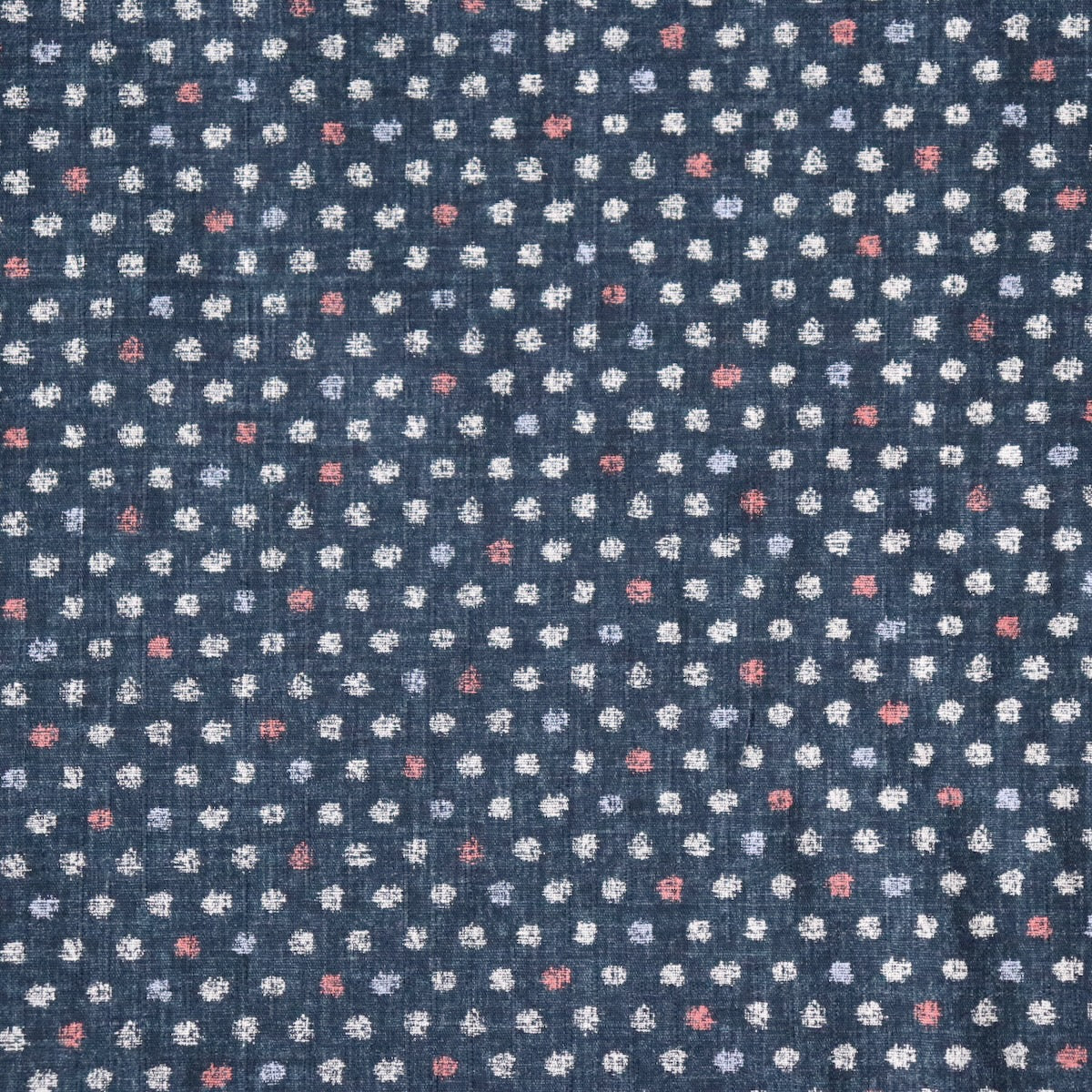 Dotted Dobby Japanese Cotton Print — Navy