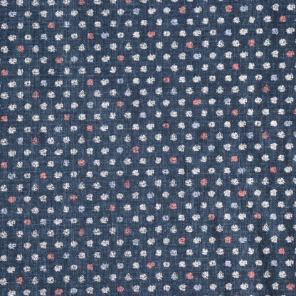 Dotted Dobby Japanese Cotton Print — Navy