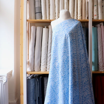 Gentian Blue Block Print Cotton