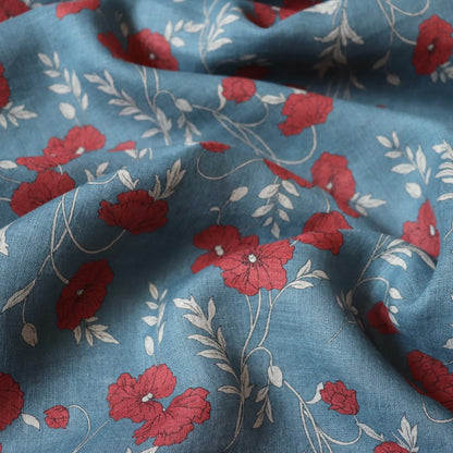 Hokkoh Poppies Linen — Blue