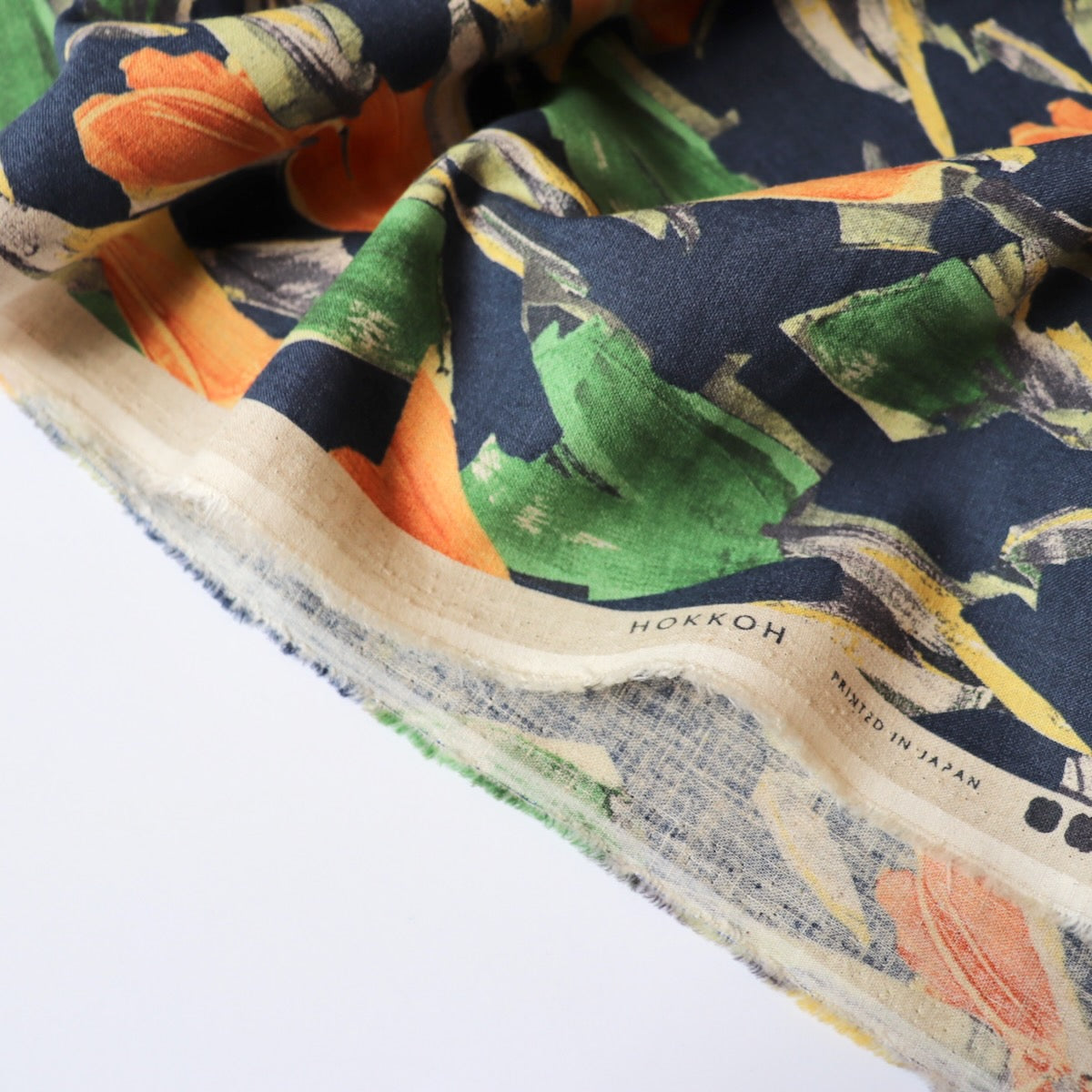 Expressionist Linen Cotton — Dark Blue