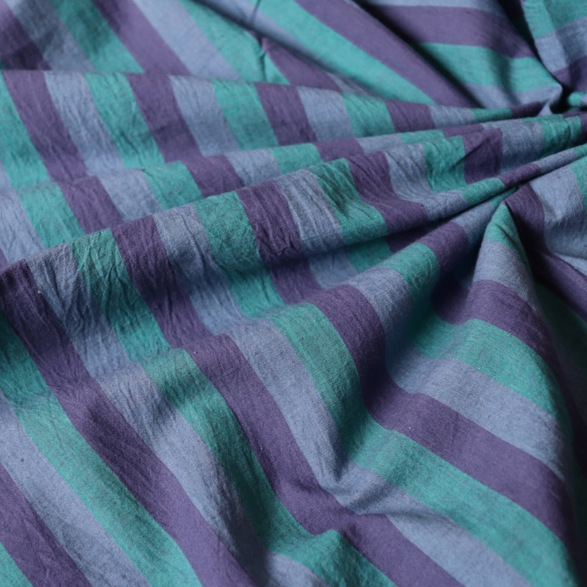 Swatch — Wine Dark Sea Striped Handloom Cotton