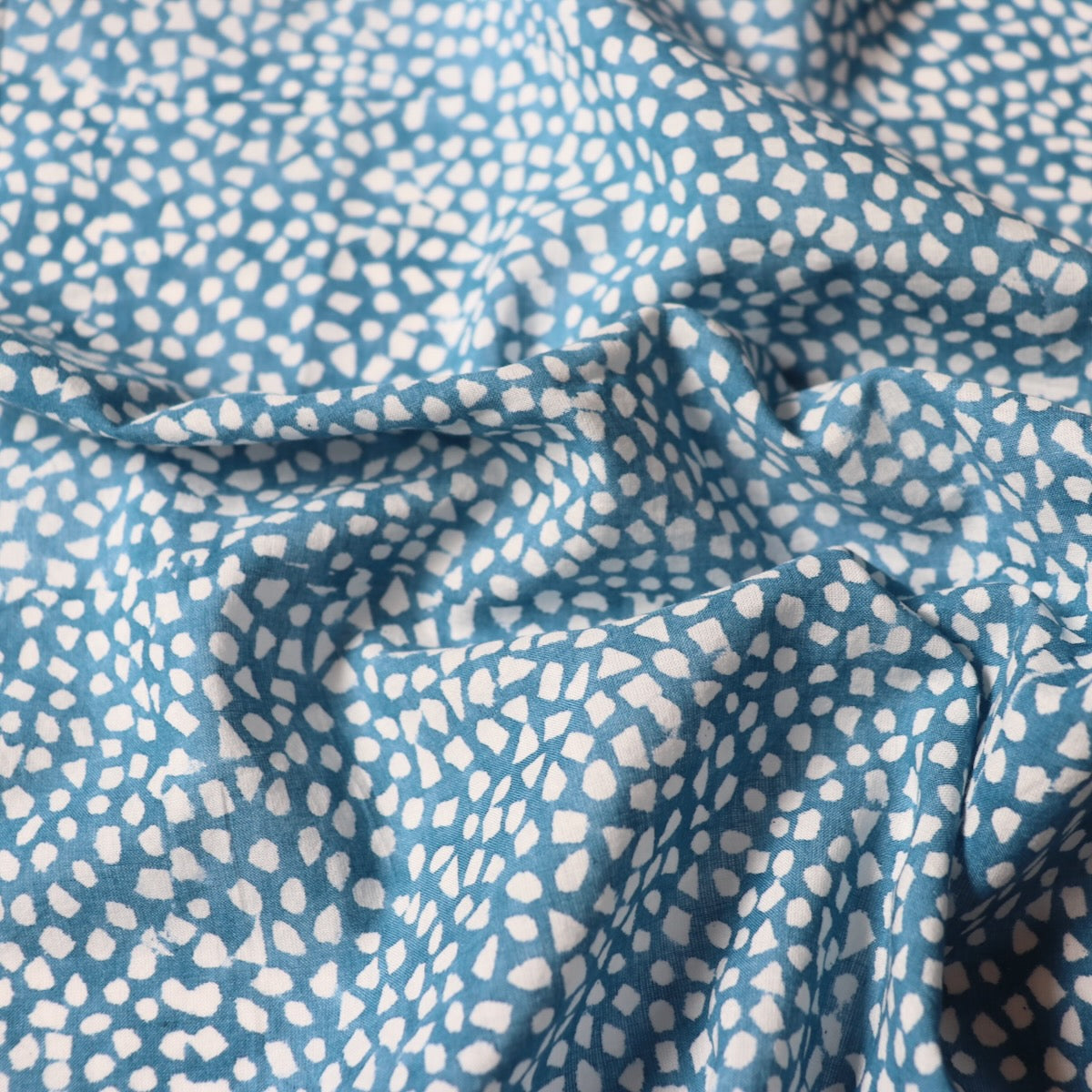 Swatch — Brahma Karma Block Print — Blue Texture