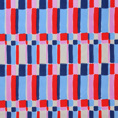 Painted Plaid Cotton Lawn — Candy Apple