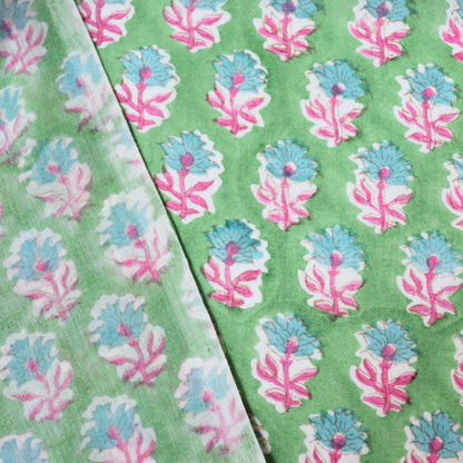 Dancing Sprigs Block Print Cotton