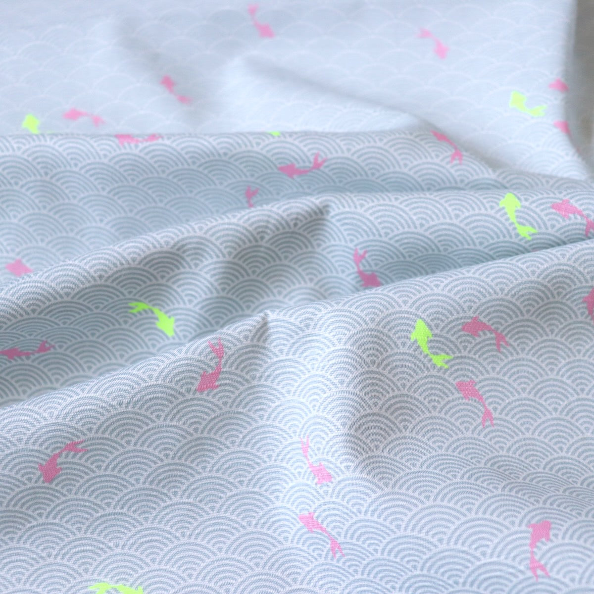 Technicolor Koi Dobby Cotton Print — Shallows