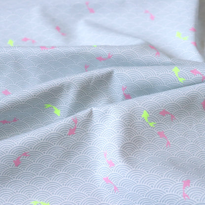 Technicolor Koi Dobby Cotton Print — Shallows