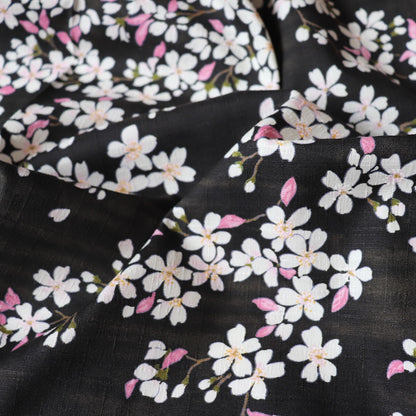 Sakura Cotton Dobby — Black