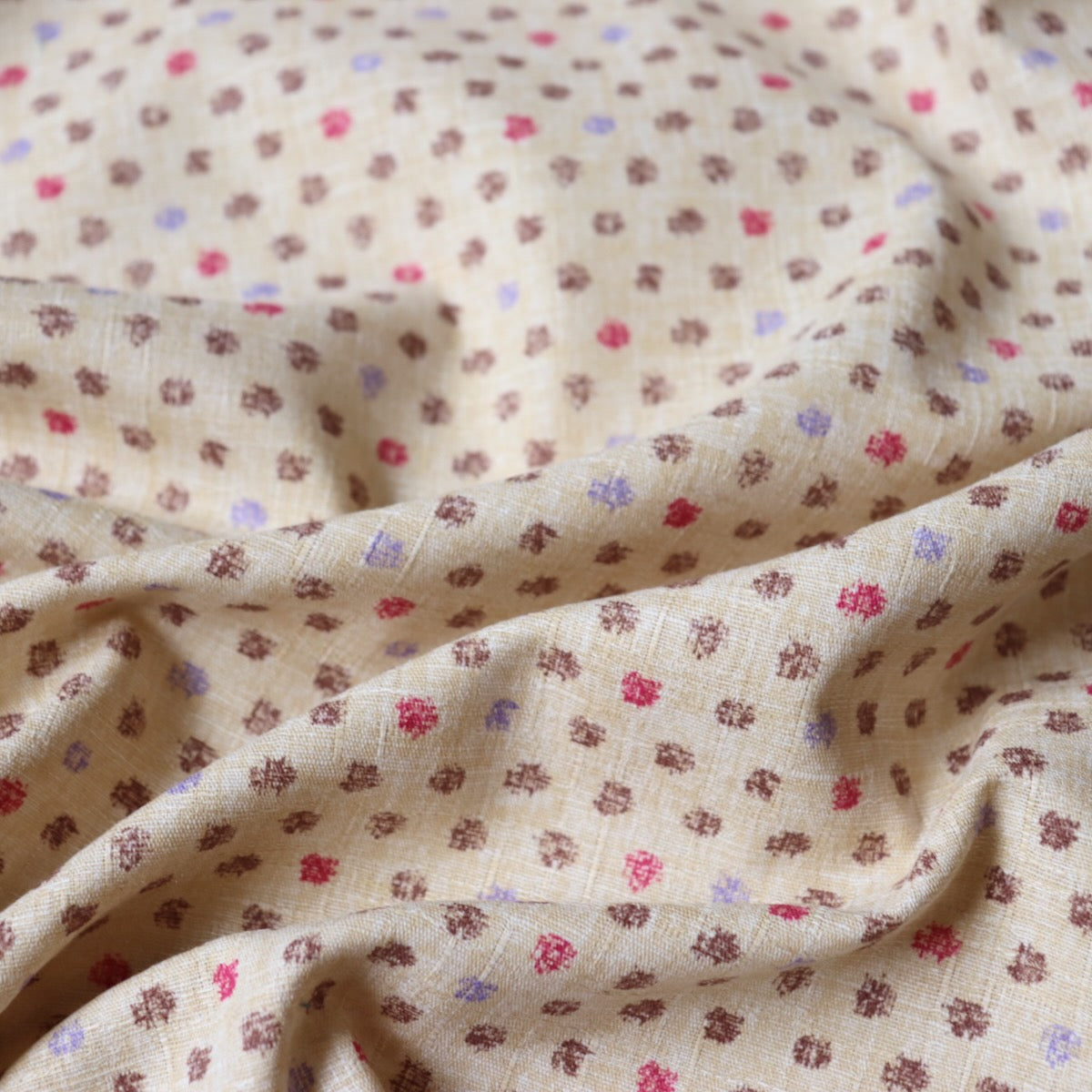 Dotted Dobby Japanese Cotton Print — Ecru