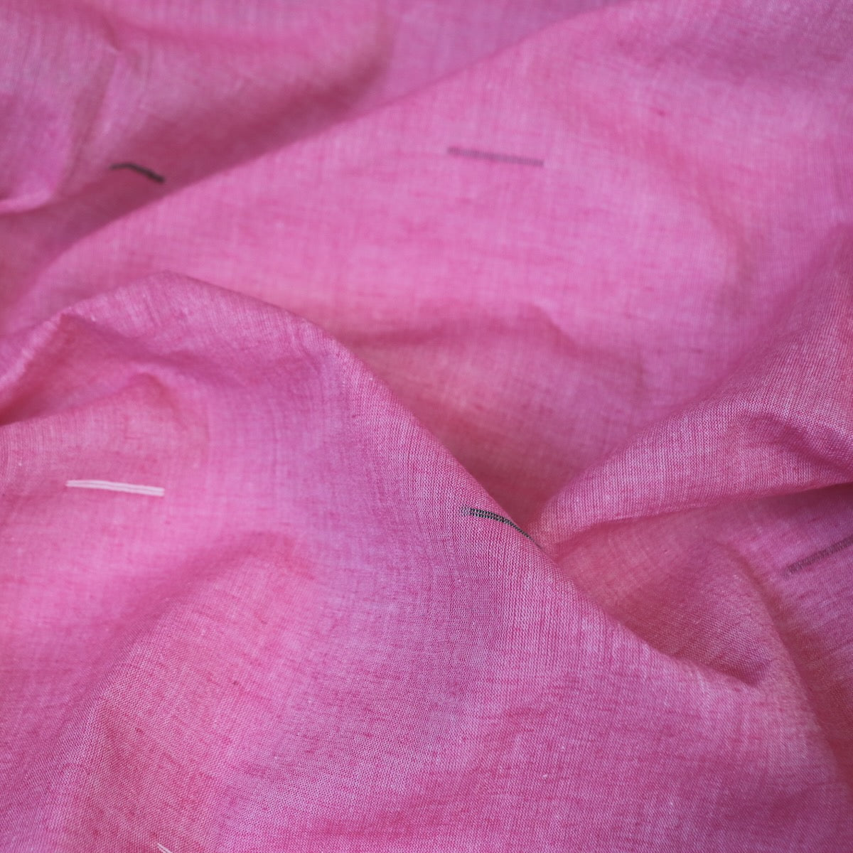 pink jamdani cotton handloom fabric for dressmaking