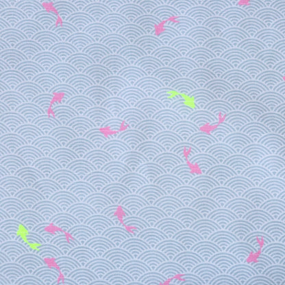 Technicolor Koi Dobby Cotton Print — Shallows