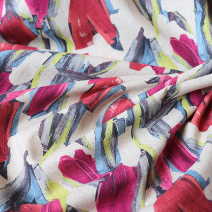 Expressionist Linen Cotton — Reds