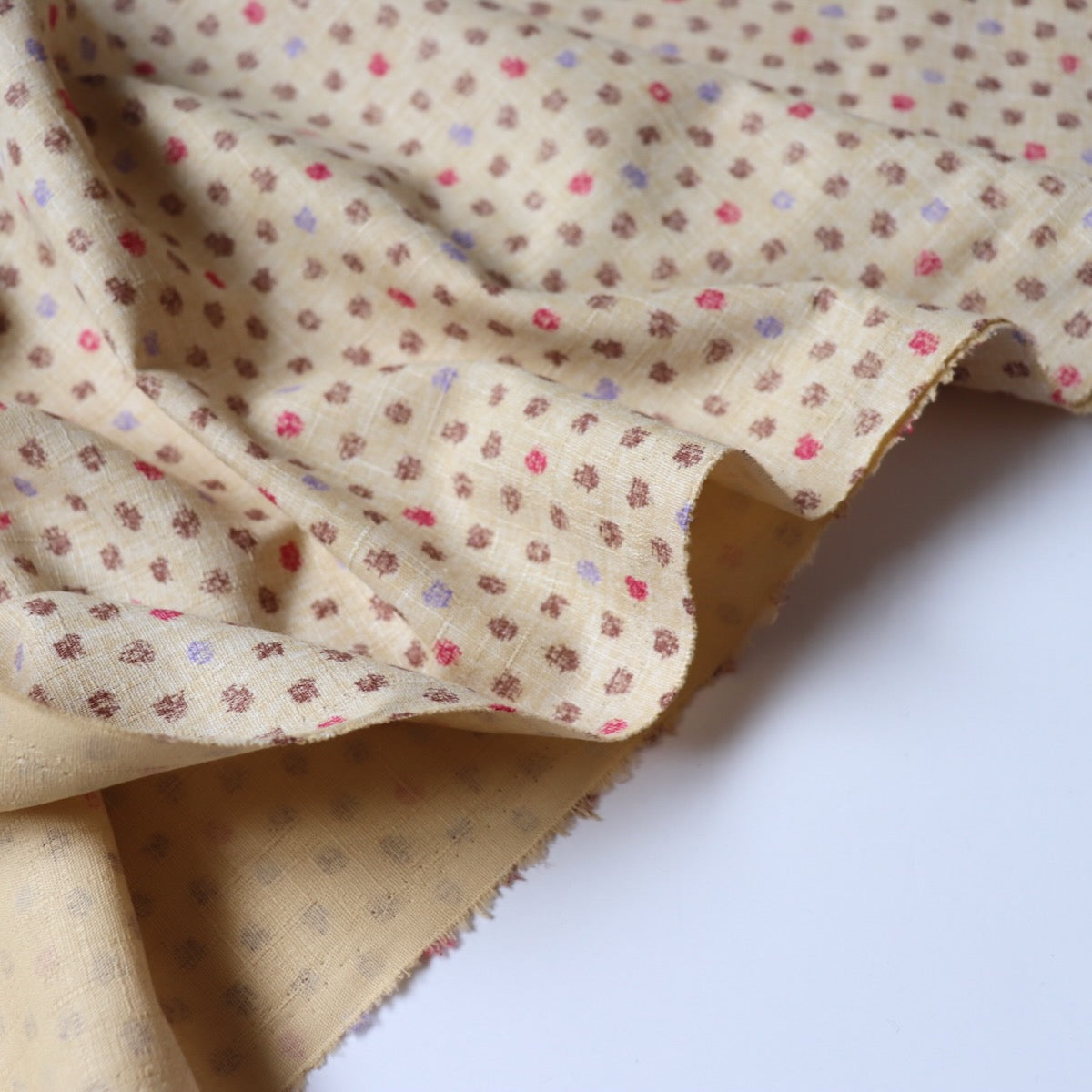 Dotted Dobby Japanese Cotton Print — Ecru