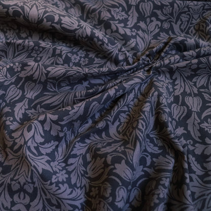 Damask Print Pinwale Corduroy — Gray Violet
