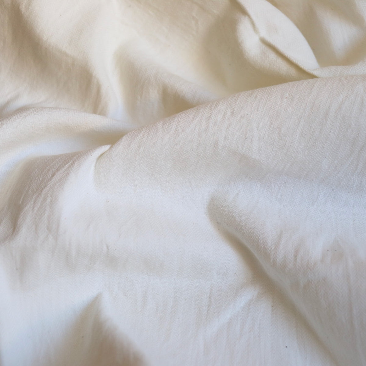 Cream Herringbone Handloom Cotton