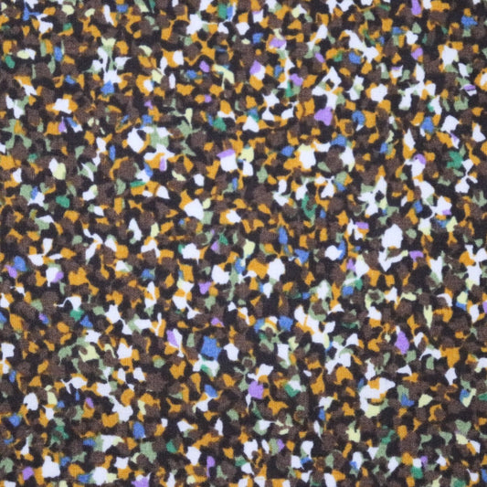 confetti pattern cotton lawn fabric with golden brown and flecks of color Hokkoh Japan