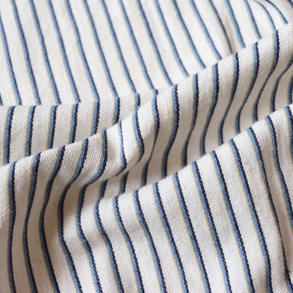 Cream Stripe Handloom Cotton Twill