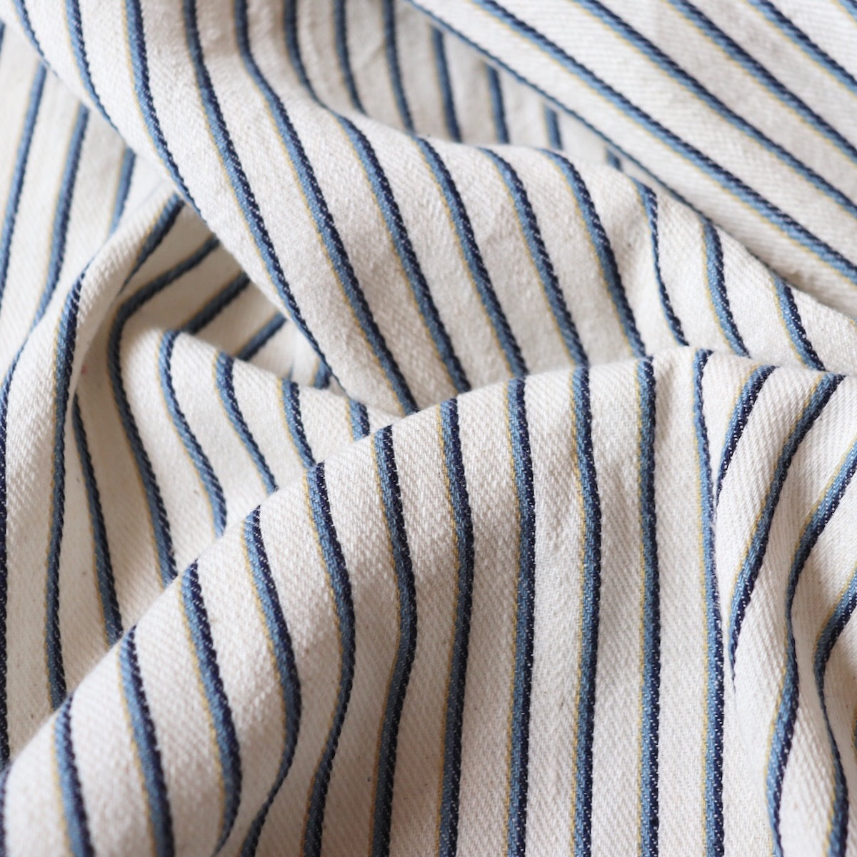 Cream Stripe Handloom Cotton Twill