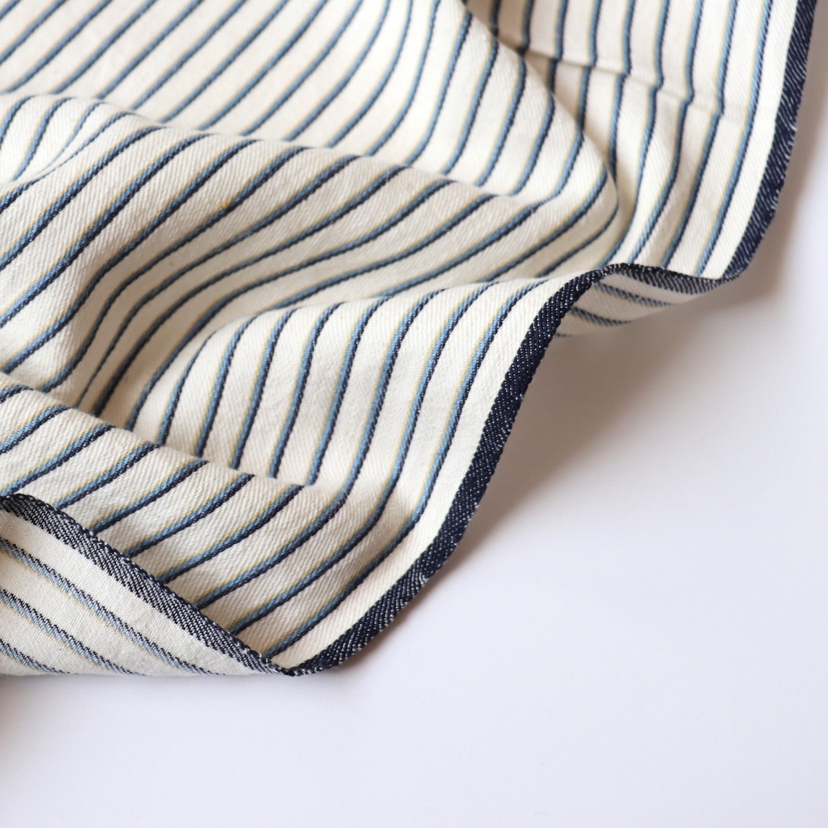 Cream Stripe Handloom Cotton Twill