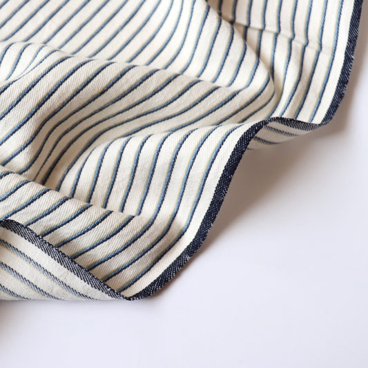 Cream Stripe Handloom Cotton Twill