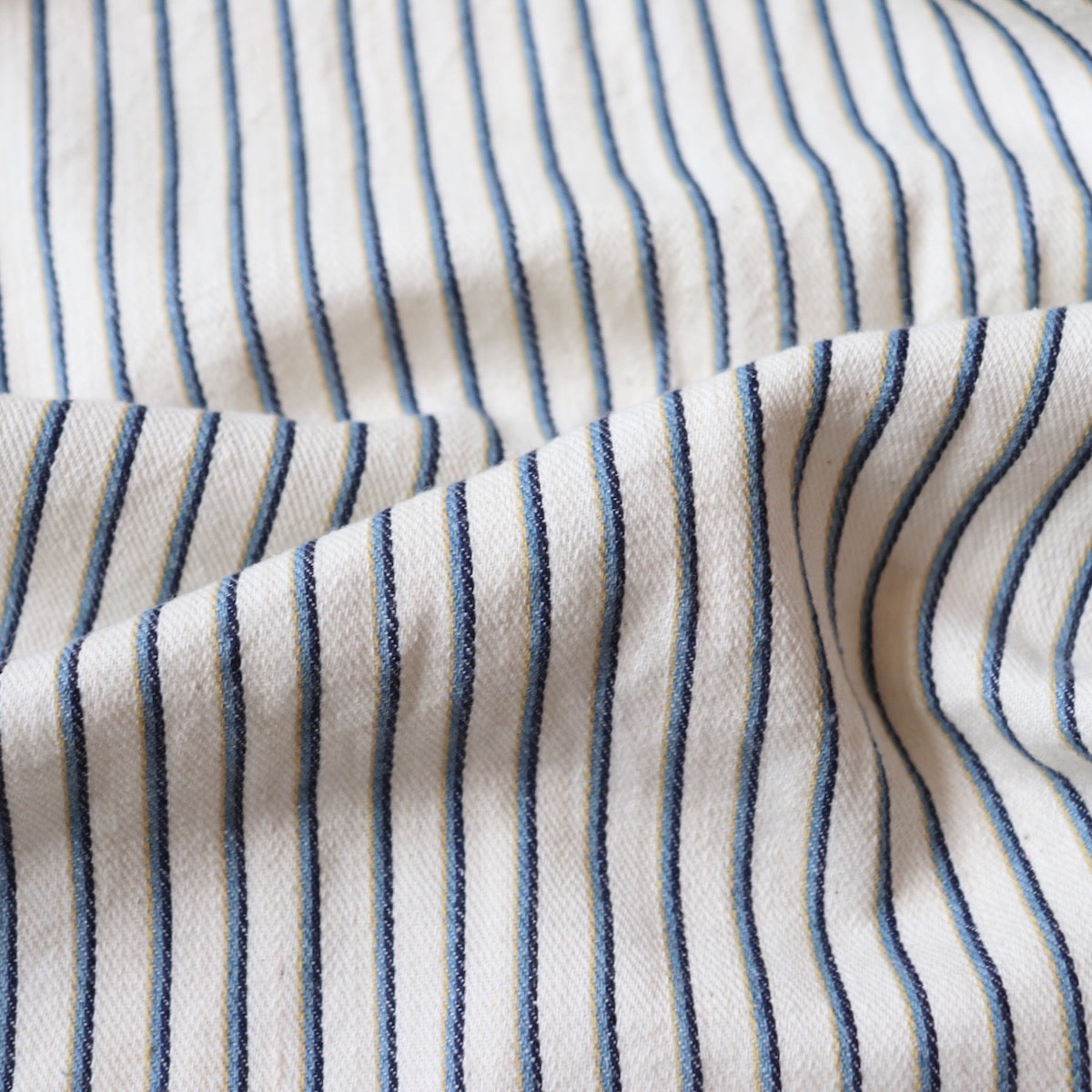 Cream Stripe Handloom Cotton Twill