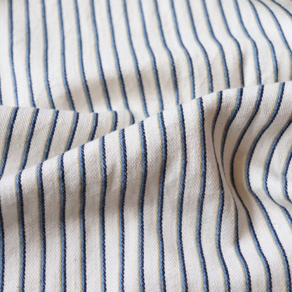 Cream Stripe Handloom Cotton Twill